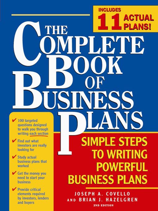 Title details for The Complete Book of Business Plans by Joseph Covello - Available